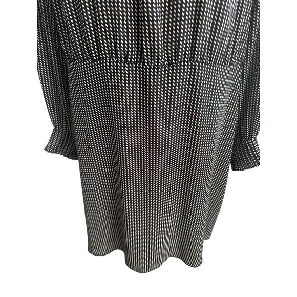 H&M Black White Patterned Long Sleeve Dress Size XL - Picture 5 of 8